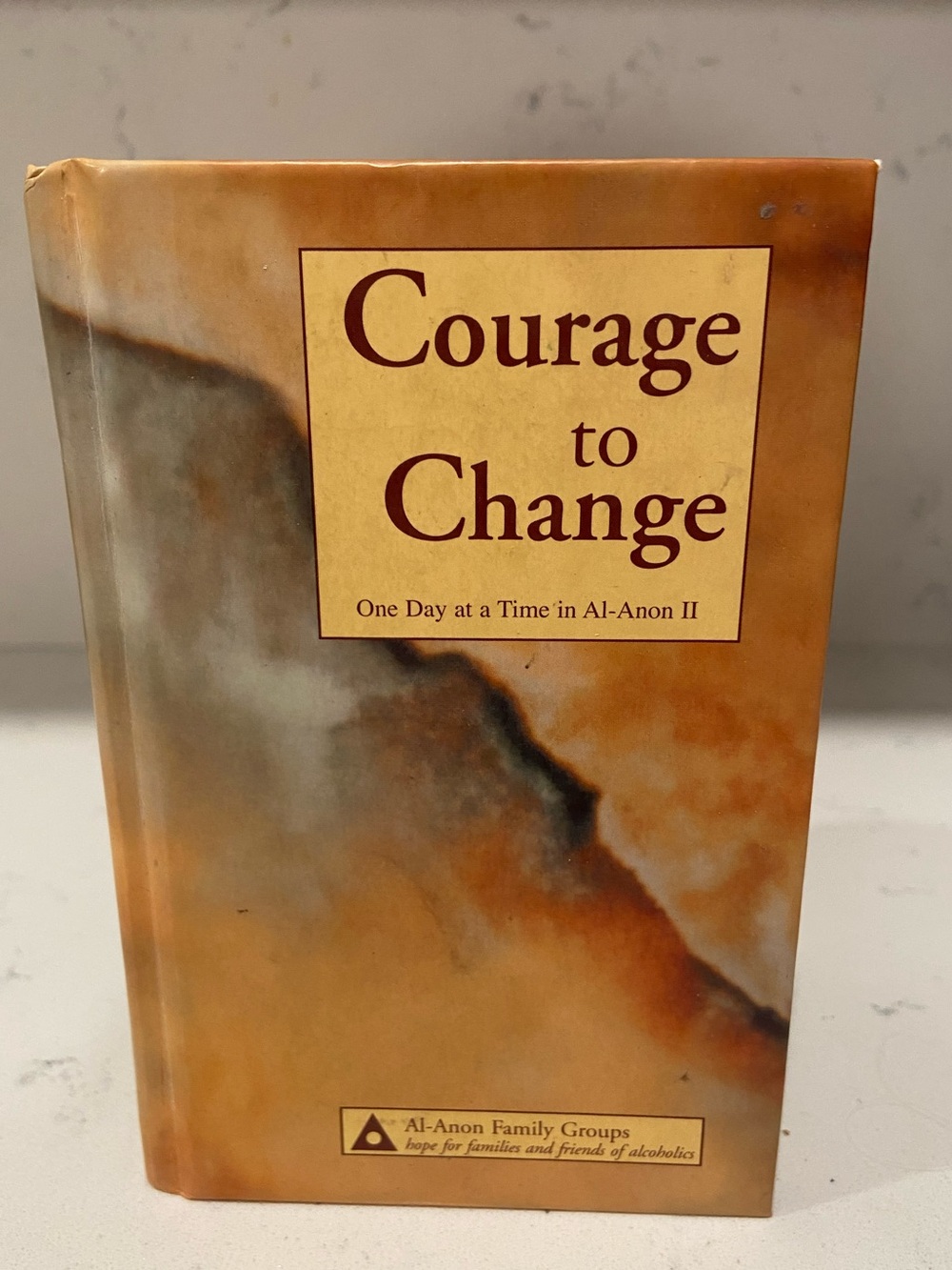 Al-Anon Courage to Change Al‑Anon Book - Orange Marble Cover